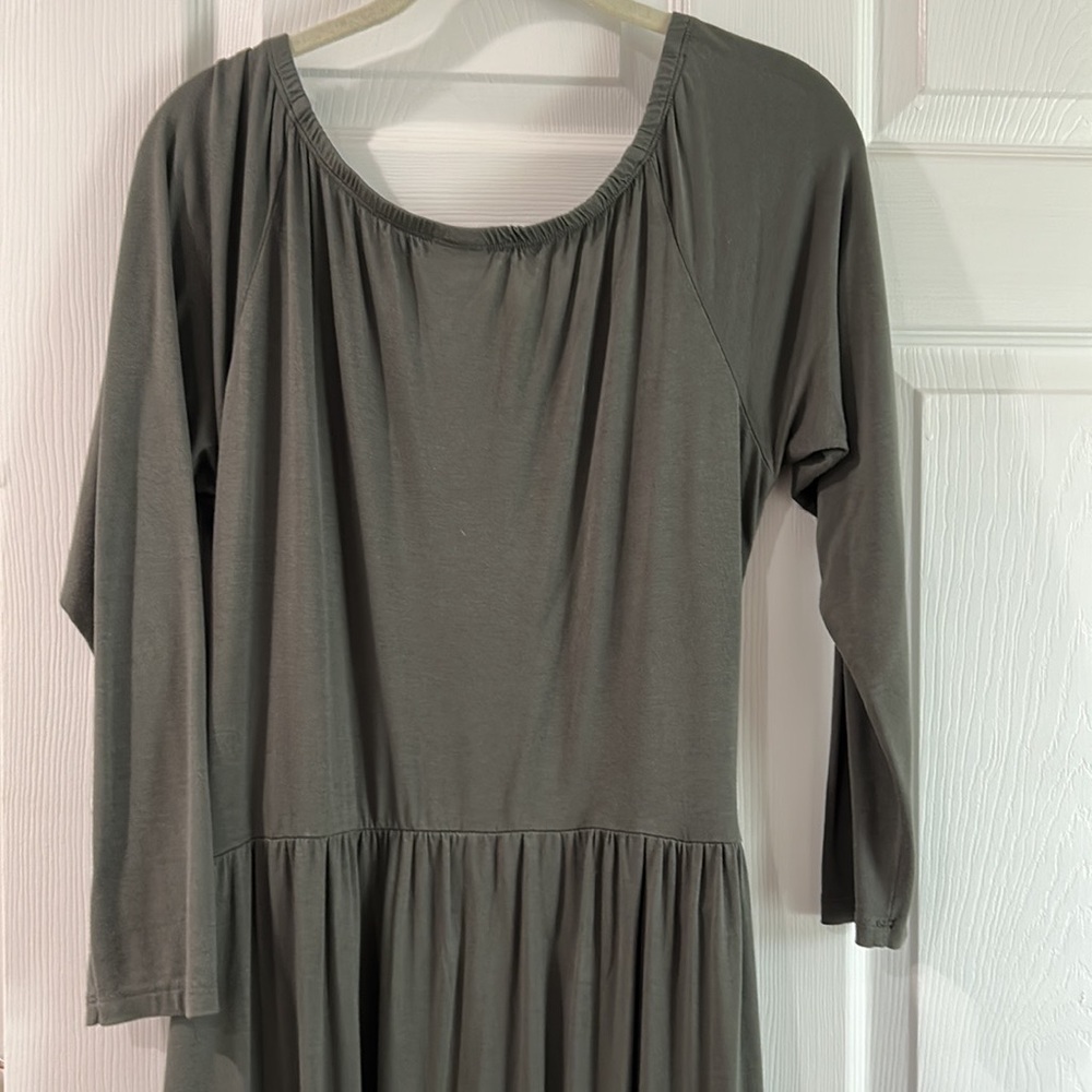 VS ruched off the shoulder maxi dress